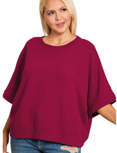 Load image into Gallery viewer, Restocked! Dylan Double Knit Banded Bottom Short Sleeve Top (3 Colors)