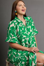 Load image into Gallery viewer, Lilly Green and Cream Floral Midi Dress