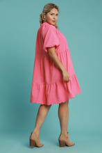Load image into Gallery viewer, Kayce Bubble Sleeve Scalloped Dress