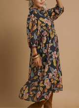 Load image into Gallery viewer, Restocked! Margo Mixed Floral Tiered Midi Dress