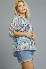 Load image into Gallery viewer, McKenna Paisley Floral Print Top