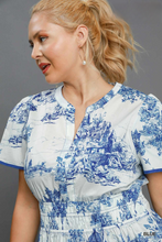 Load image into Gallery viewer, Sutton Blue Toile Tiered Maxi