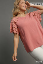 Load image into Gallery viewer, Elsie Circle Cutwork Sleeve Top in Lt. Mauve