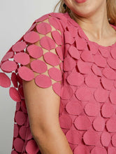 Load image into Gallery viewer, Bailey Dot Overlay Dress in Raspberry