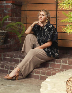 Bethany Embroidered Palm Tree Top