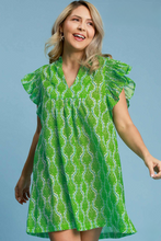 Load image into Gallery viewer, Findley Two Tone Ruffle Sleeve Dress