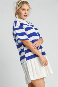 Trina Rugby Striped Pleated Dress