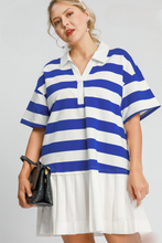 Load image into Gallery viewer, Trina Rugby Striped Pleated Dress