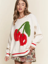 Load image into Gallery viewer, Harper Fuzzy Cherry Bomb Sweater