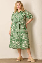 Load image into Gallery viewer, Allyson Botanical Midi Shirt Dress