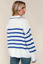 Load image into Gallery viewer, Piper Royal Blue Striped Knit Pullover