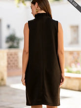 Load image into Gallery viewer, Lola Jacquard Ruffle Collar A-Line Dress