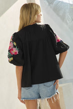 Load image into Gallery viewer, Taylor Embroidered Mock Neck Top