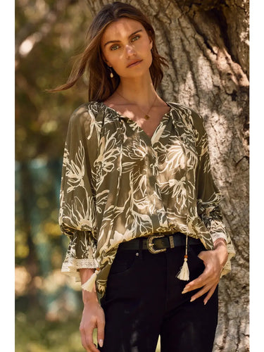 Celia Floral Peasant Top
