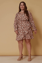 Load image into Gallery viewer, Sammie Floral Print Cinched Cuffed Wrap Dress