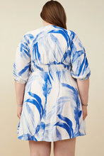 Load image into Gallery viewer, Ashlee Watercolor Brush Stroke V-Neck Dress