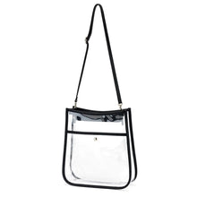 Load image into Gallery viewer, Heather Clear Purse with Black Trim