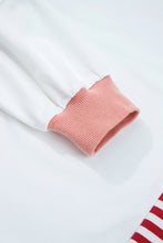 Load image into Gallery viewer, Maureen Red and White French Terry Oversized Sweatshirt