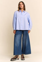 Load image into Gallery viewer, Paige Oversized Poplin Swing Hem Button-Down Shirt