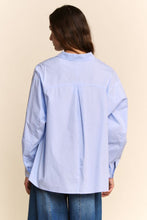Load image into Gallery viewer, Paige Oversized Poplin Swing Hem Button-Down Shirt
