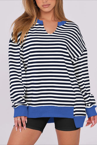 Britt Notched Colorblock Sweatshirt