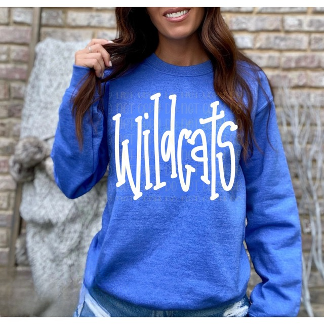 Wildcats Sweatshirt in Blue or White