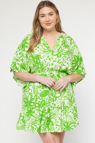 Lydia Floral Half Sleeve Dress