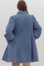 Load image into Gallery viewer, Addie Denim Button Down Shirt Dress