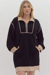 Restocked! Scout Solid Ribbed Zip Up Dress