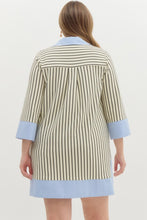 Load image into Gallery viewer, Bella Striped Collared V-Neck Dress