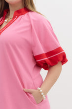 Load image into Gallery viewer, Brinley Linen Blend Colorblock Dress