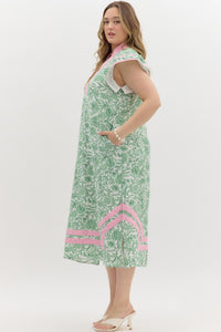 Saylor Cap Sleeve Midi Dress