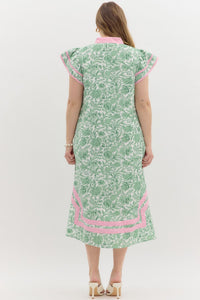 Saylor Cap Sleeve Midi Dress