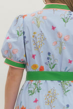 Load image into Gallery viewer, Sasha Blue Floral Belted Dress