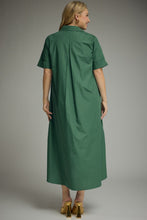 Load image into Gallery viewer, Terri Short Sleeve Green Midi Dress