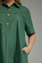 Load image into Gallery viewer, Terri Short Sleeve Green Midi Dress