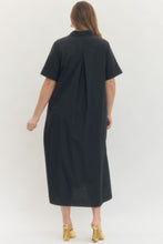 Load image into Gallery viewer, Terri Short Sleeve Midi Dress in Black