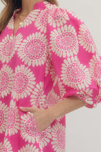 Load image into Gallery viewer, Andrea Pink Circle Print Shift Dress