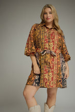 Load image into Gallery viewer, Coraline Botanical Print Puff Sleeve Dress