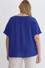 Load image into Gallery viewer, Kaylee Royal Blue V-Neck Top
