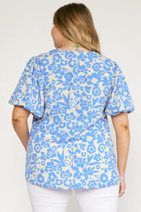Lana Floral Print Puff Sleeve Top