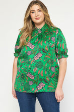 Load image into Gallery viewer, Anika Botanical Print Ruffle Trim Top