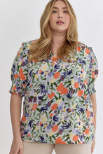 Load image into Gallery viewer, Danica Blue Floral V-Neck Top