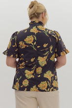 Load image into Gallery viewer, Peyton Floral Ruffle Trim Top