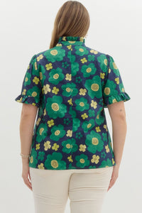 Jackie Retro Floral Top