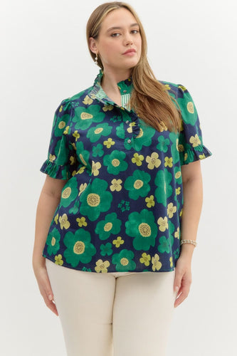 Jackie Retro Floral Top