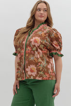 Load image into Gallery viewer, Bella Floral Print Ruffle Trim Top