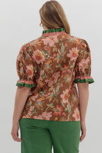 Load image into Gallery viewer, Bella Floral Print Ruffle Trim Top