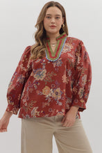 Load image into Gallery viewer, Sloane 3/4 Sleeve V-Neck with Scallop Accent
