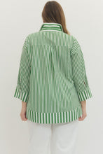 Load image into Gallery viewer, Talia Striped Top with Pearl Accent